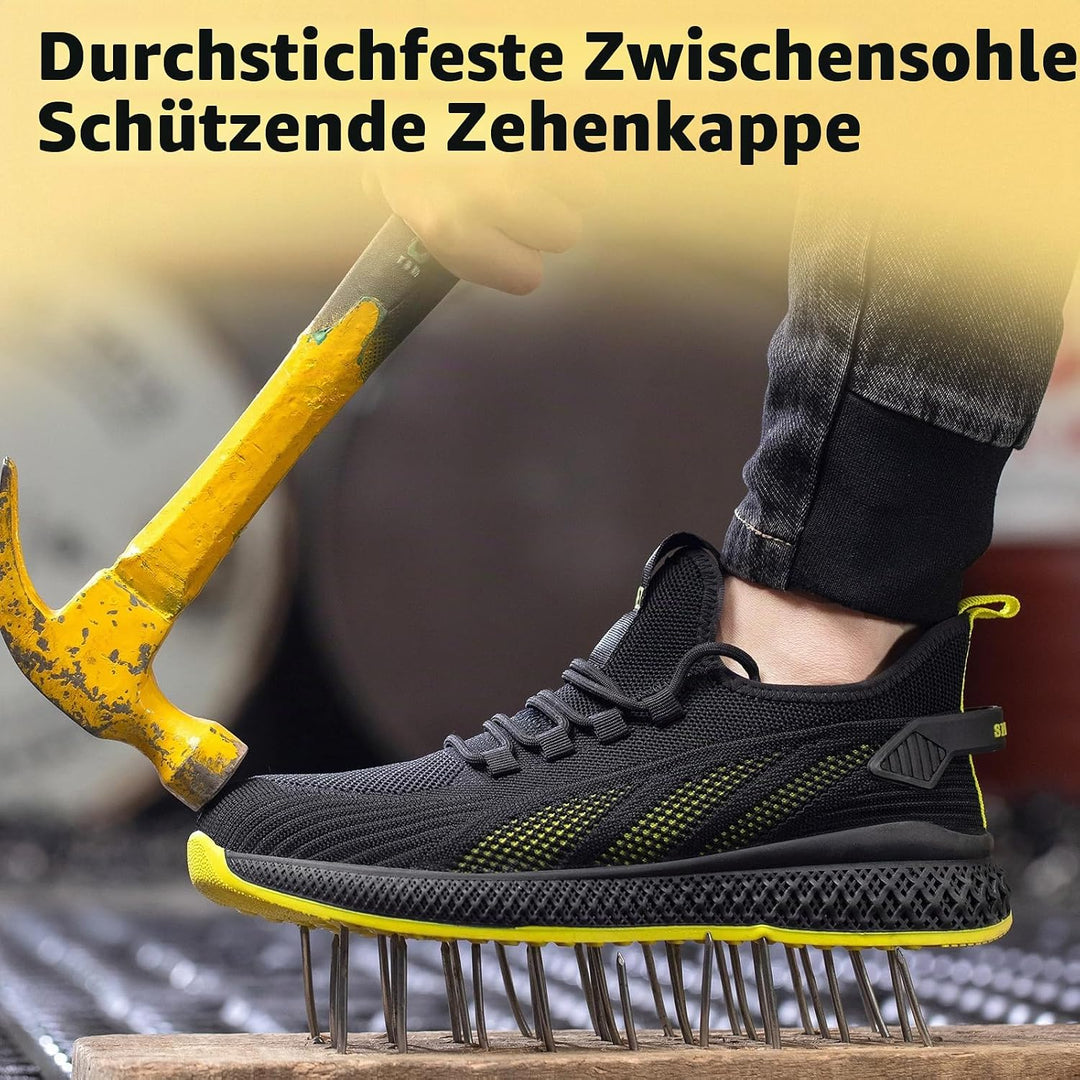SPIEZ Unisex Sicherheitsschuhe mit Stahlkappe s1, Pannensichere leicht Arbeitsschuhe für Damen und H
