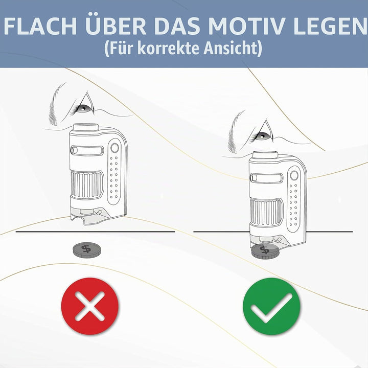 Carson MicroBrite Plus 60x-120x LED Taschenmikroskop mit asphärischem Linsensystem (MM-300) Single,