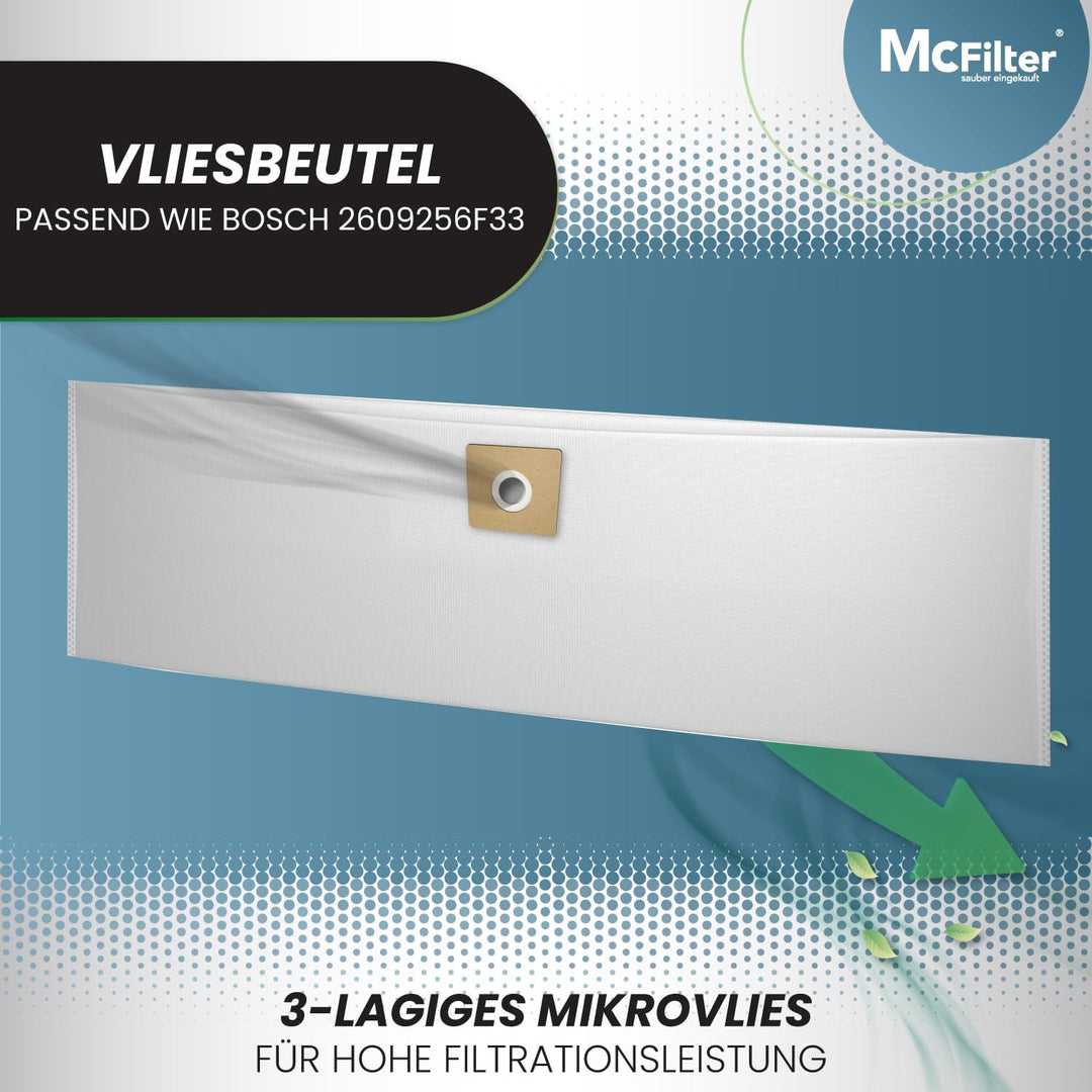 McFilter I 10 Staubsaugerbeutel kompatibel mit Bosch AdvancedVac 20 Staubsauger I Mikrovlies I Alter