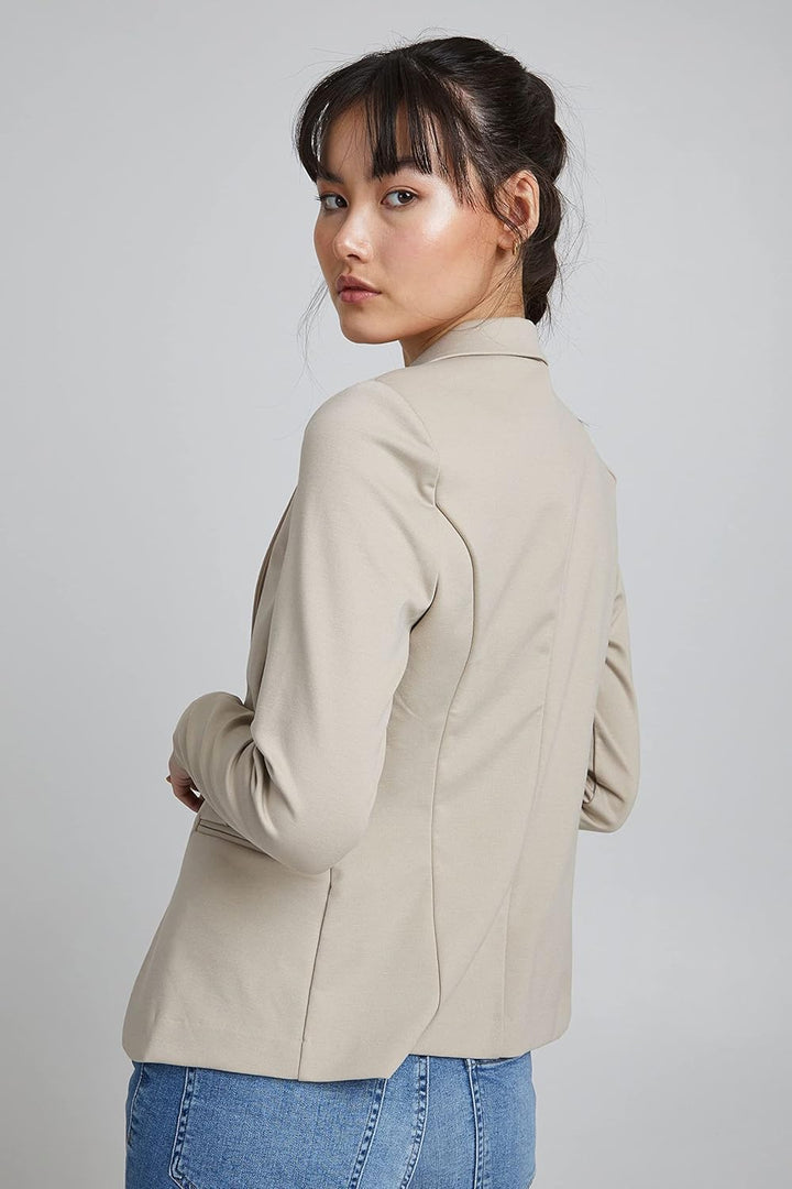 ICHI IHKATE BL Damen Blazer Kurzblazer Jacke EIN-Knopf-Blazer mit Stretch und Reverskragen XXL Doesk
