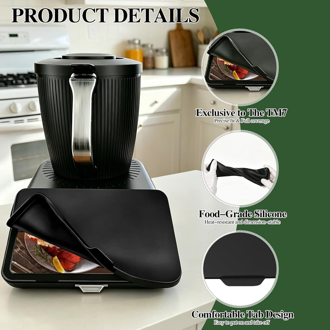 1 Stück Silikon Displayschutz, 2 Stück Displayschutzglas für Thermomix TM7