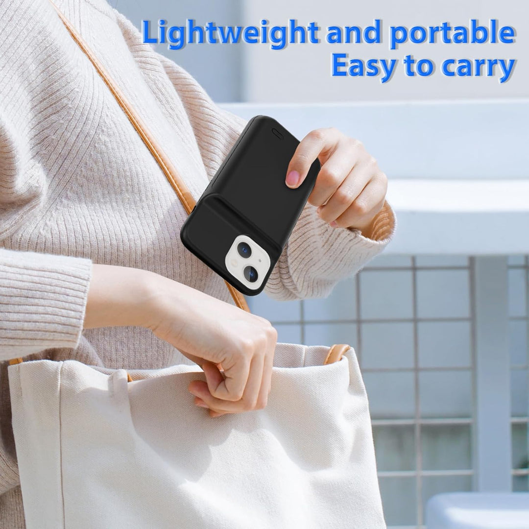 HUOBAO Akkuhülle für iPhone 13 [6000mAh] Zusatzakku Ladehülle Akku hülle Handyhülle, Akku Battery Ca