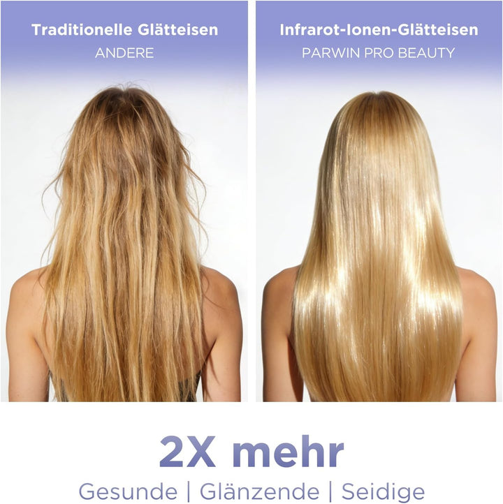 Infrarot-Ionen Haarglätter mit breiten 45mm Stylingplatten, PARWIN PRO BEAUTY Profi Glätteisen für d
