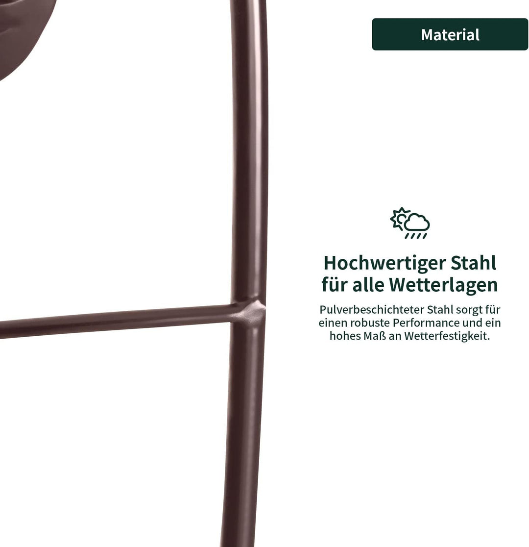 VERDOBA Obelisk Rankhilfe Metall - 2er-Set Rankenhilfe für Pflanzen (Braun, Harkness)