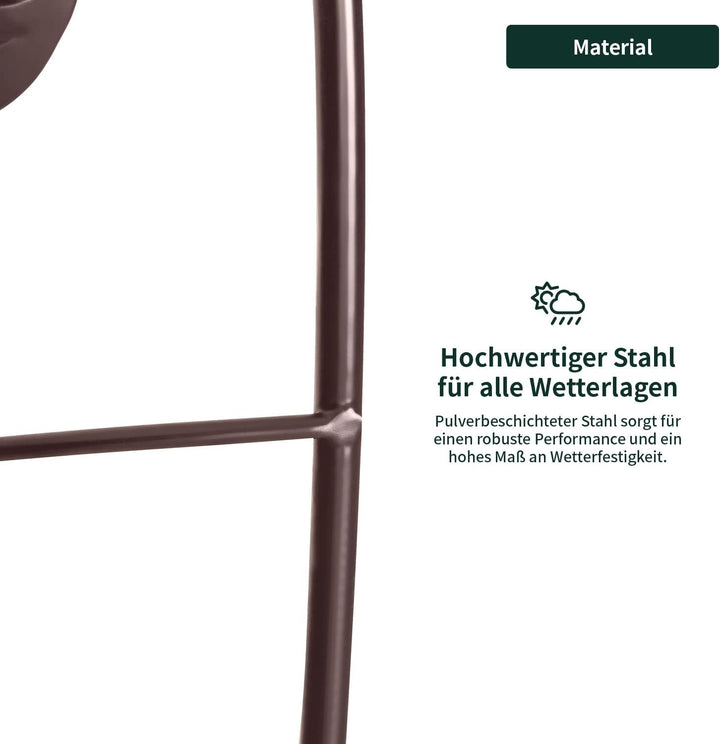 VERDOBA Obelisk Rankhilfe Metall - 2er-Set Rankenhilfe für Pflanzen (Braun, Harkness)