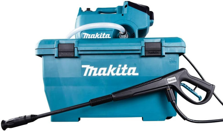 Makita DHW080ZK Akku-Hochdruckreiniger 2x18V (ohne Akku, ohne Ladegerät) inkl. Wasser- und Transport