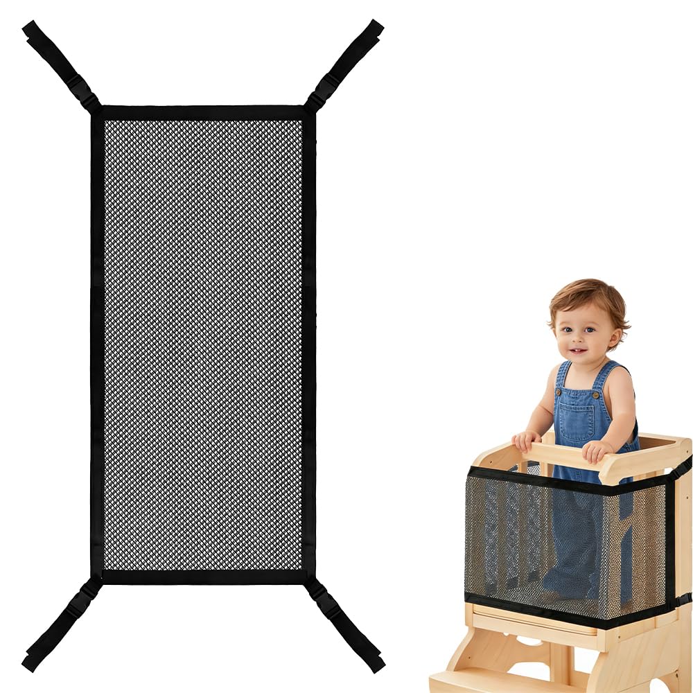 Sicherheitsnetz für Kleinkinderturm, SGZIOO Schutznetz für Lernturm & Küchenhelfer Tritthocker, Sich