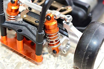 GPM for Traxxas Latrax Rally Aluminum Rear Adjustable Damper (34mm) - 1Pr Gray Silver