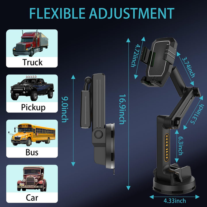 Topsolar Handyhalterung LKW Man Handyhalterung Auto Handy Halterung für LKW,Armaturenbrett Windschut