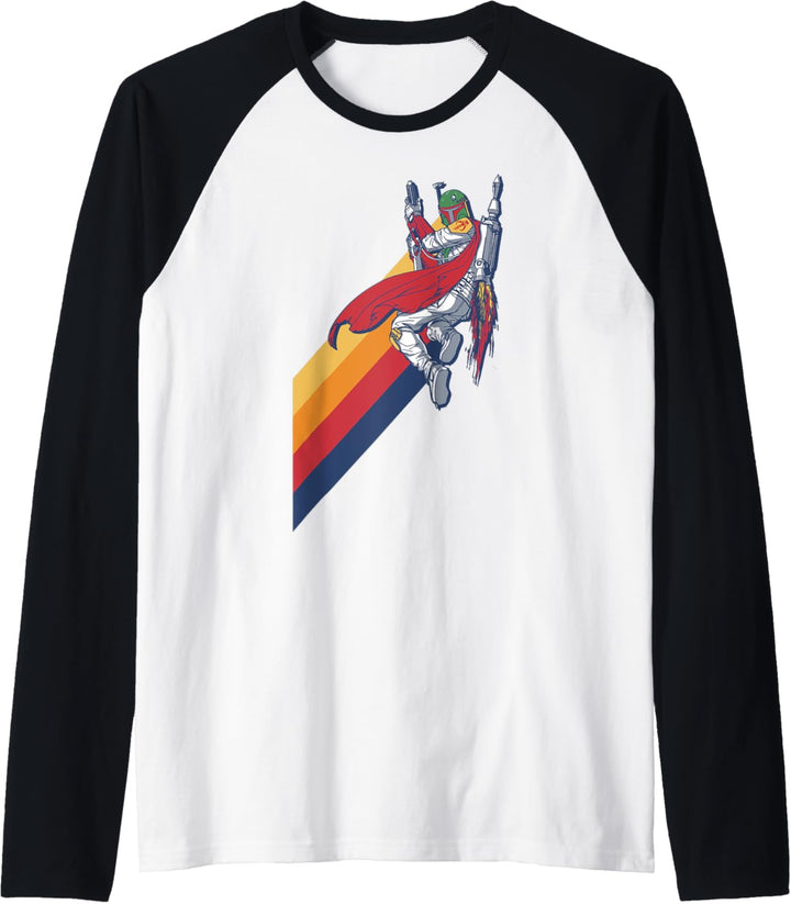 Star Wars Boba Rainbow Fade Raglan