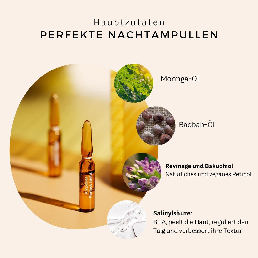 AOKlabs - Anti-Ageing-Gesichtsampullen I Transformierende Nachtbehandlung gegen Hautalterung I Inklu