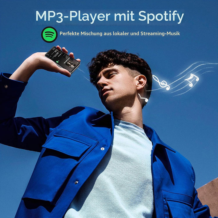 HIFI WALKER G7 MP3 Player mit Bluetooth &amp; WLAN, Android 13, 144GB Speicher, 3GB RAM, 4 Zoll Touchscr