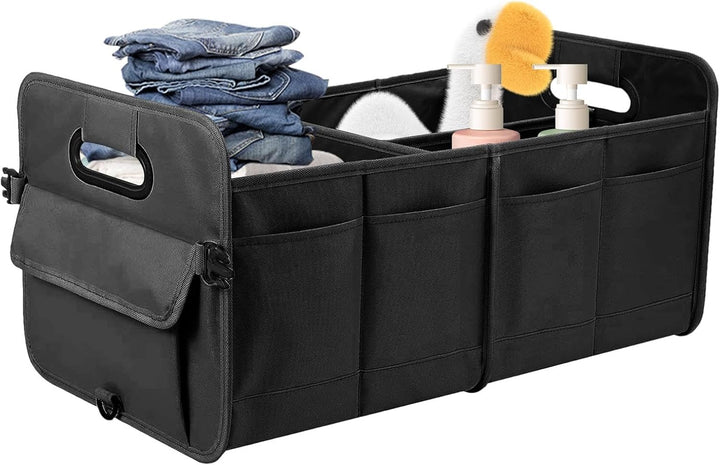 Oxford Cloth Vehicle Storage Bag with Handle, Sturdy Trunk Storages Organizer, Folding Vehicle Trunk