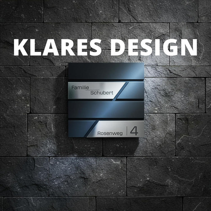 Grafner Premium Briefkasten personalisiert, RAL7016 mit Zeitungsfach und 2 Schlüssel, moderner Postk