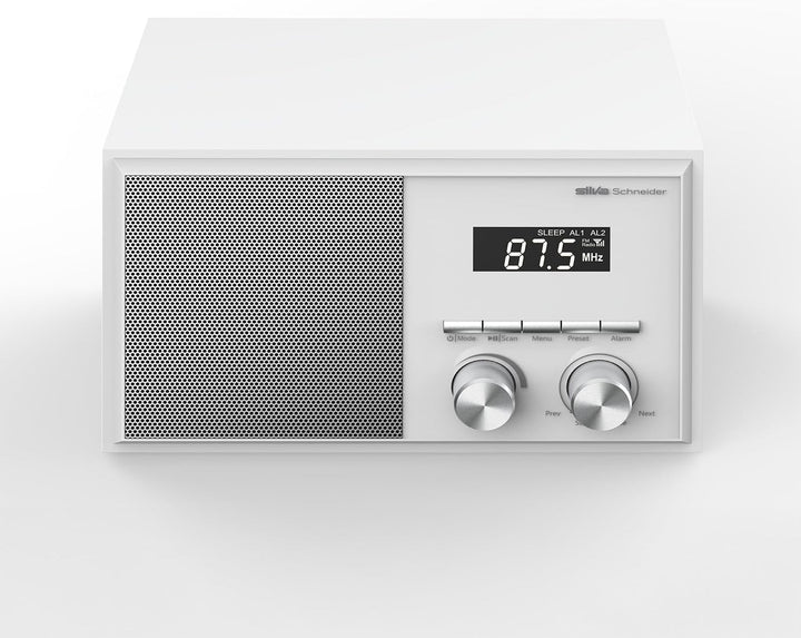 Silva Schneider Mono 1976 BT – Retro Bluetooth Radio mit FM, LED-Anzeige, Uhr & Datum, Doppelalarm,