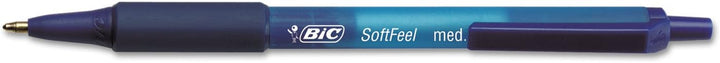 BIC Druckkugelschreiber mit weicher Haptik, mittlere Spitze (1,0 mm), 36 Stück, blaue Stifte mit Sof