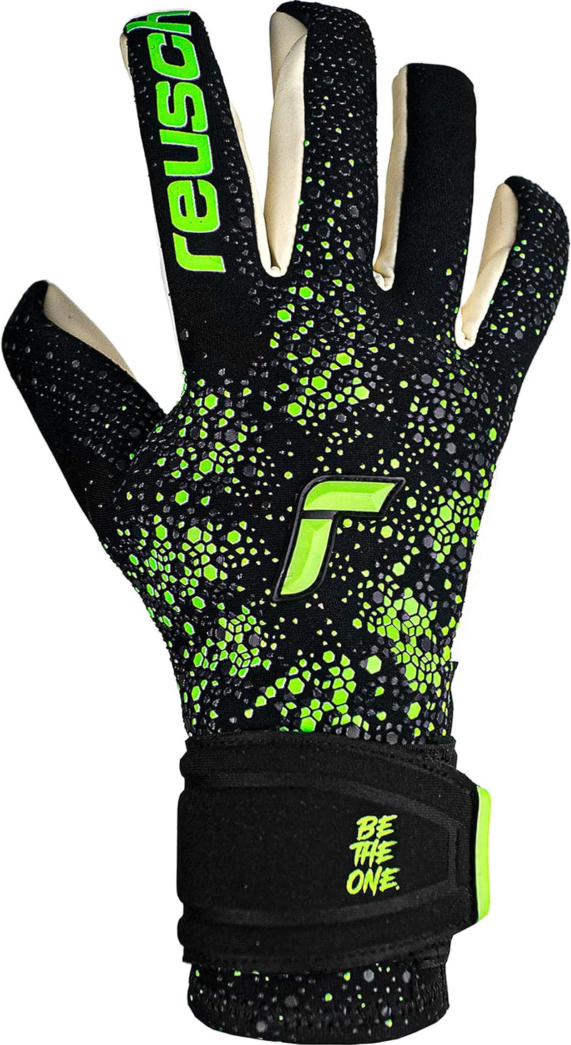 Reusch Pure Contact Gold Unisex Torwarthandschuhe mit Innennaht Schnitt und Grip Gold Belag, geeigne