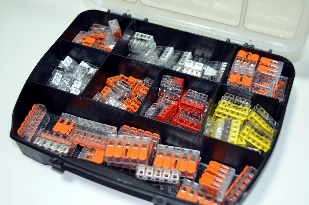 WAGO Klemme (150 Stück) Set Sortiment 221-412 | 221-413 | 221-415 | 2273-202 | 2273-203 | 2273-204 |