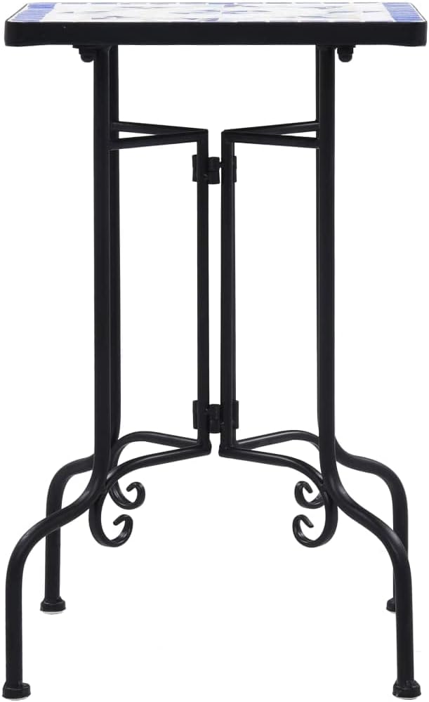puraday Mosaik-Beistelltisch Balkontisch Beistelltisch Outdoor Pflanztisch Gartentisch Klein Blument