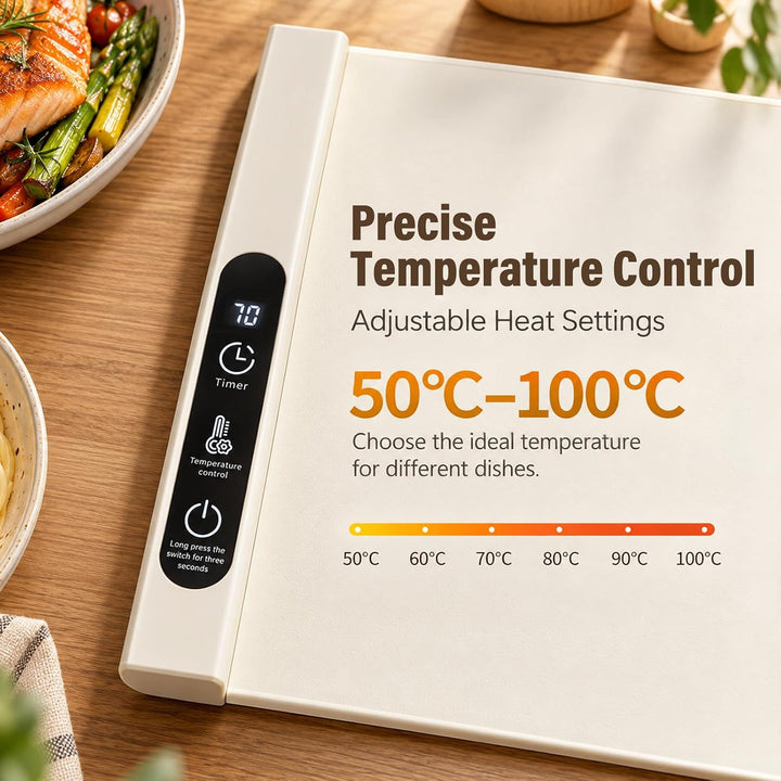 Warmhalteplatte Elektrisch,50-100°Einstellbaren Temperaturen Warmhaltematte