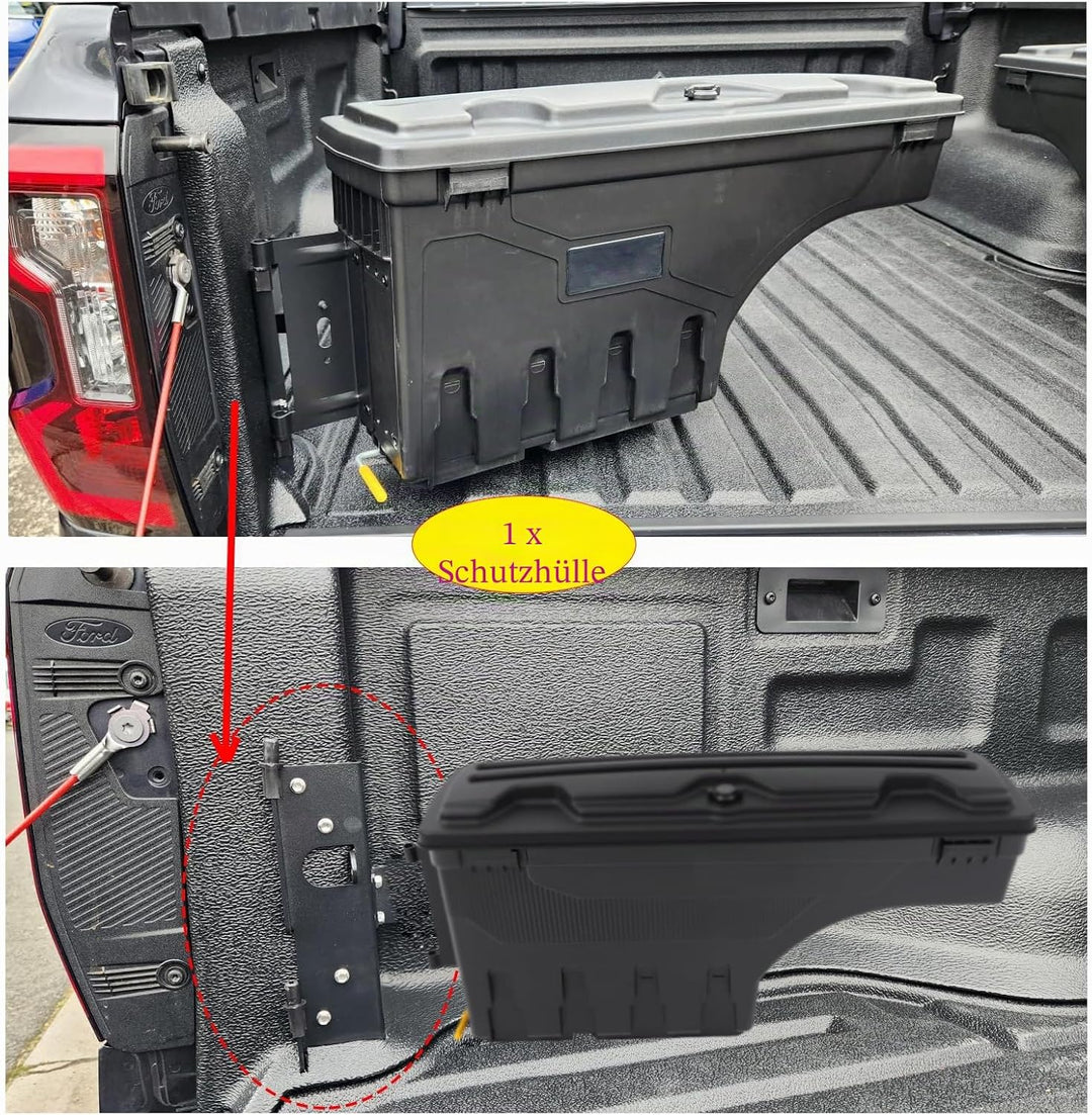 Werkzeugkasten für Ford Ranger Raptor Wildtrak T9 (2023–2026) - 180° schwenkbar, wasserdicht, abschl