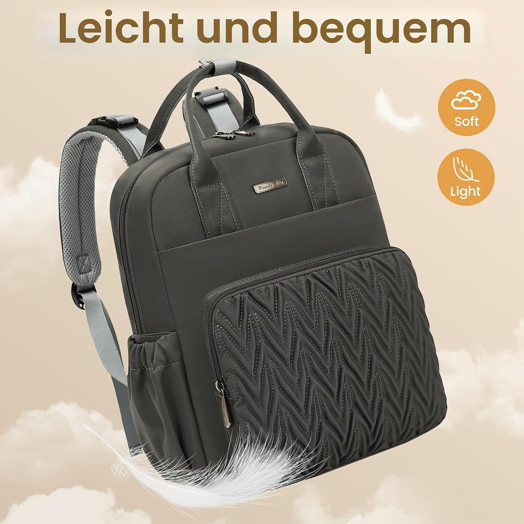 Pomelo Best Wickelrucksack Mittelgross Stylischer Wickeltasche Rucksack Baby Tasche mit Wickelunterl