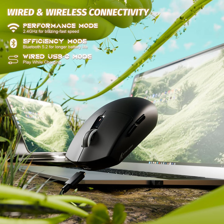 ATTACK SHARK G3 Kabellose Gaming-Maus, 25000 DPI, PAW3311-Sensor, 59g Superlight G305 Gamer-Mäuse, 8