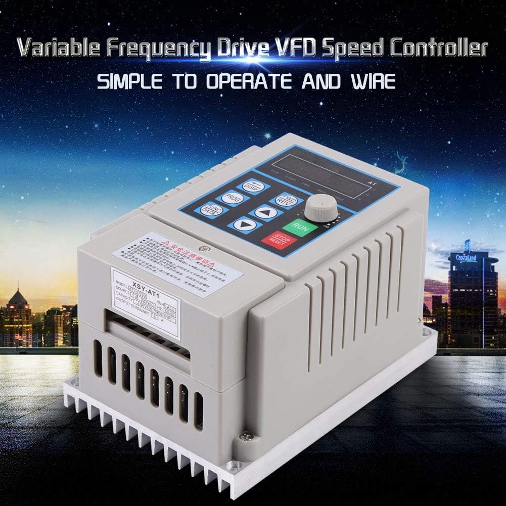 Frequenzumrichter Professioneller VFD AC 220V 0.75kW Frequenzumrichter Inverter Drehzahlregler 0.75k