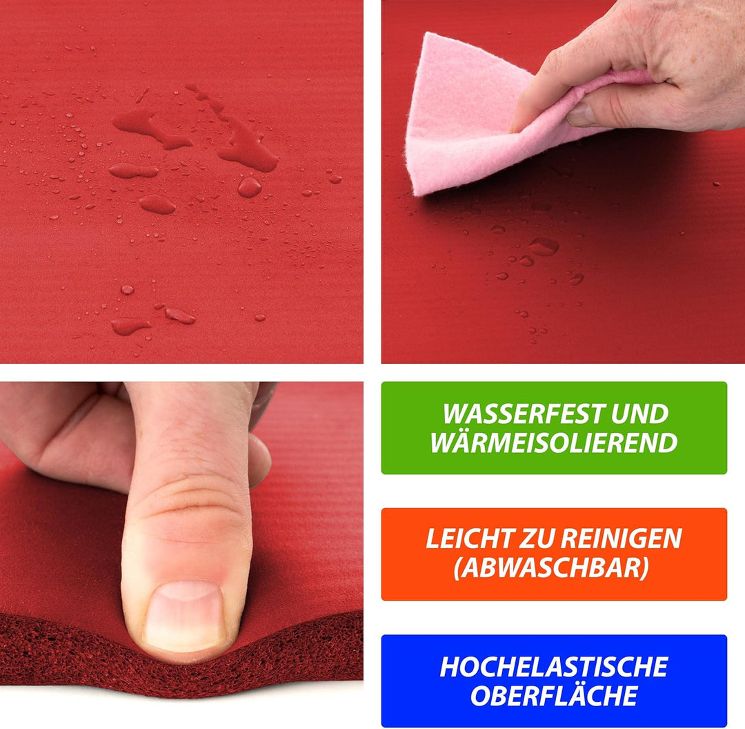 Yogamatte - 190x60x1,5 cm oder 190x100x1,5 cm, mit Tragegurt, Phthalatfrei, Rutschfest, Farbwahl - G