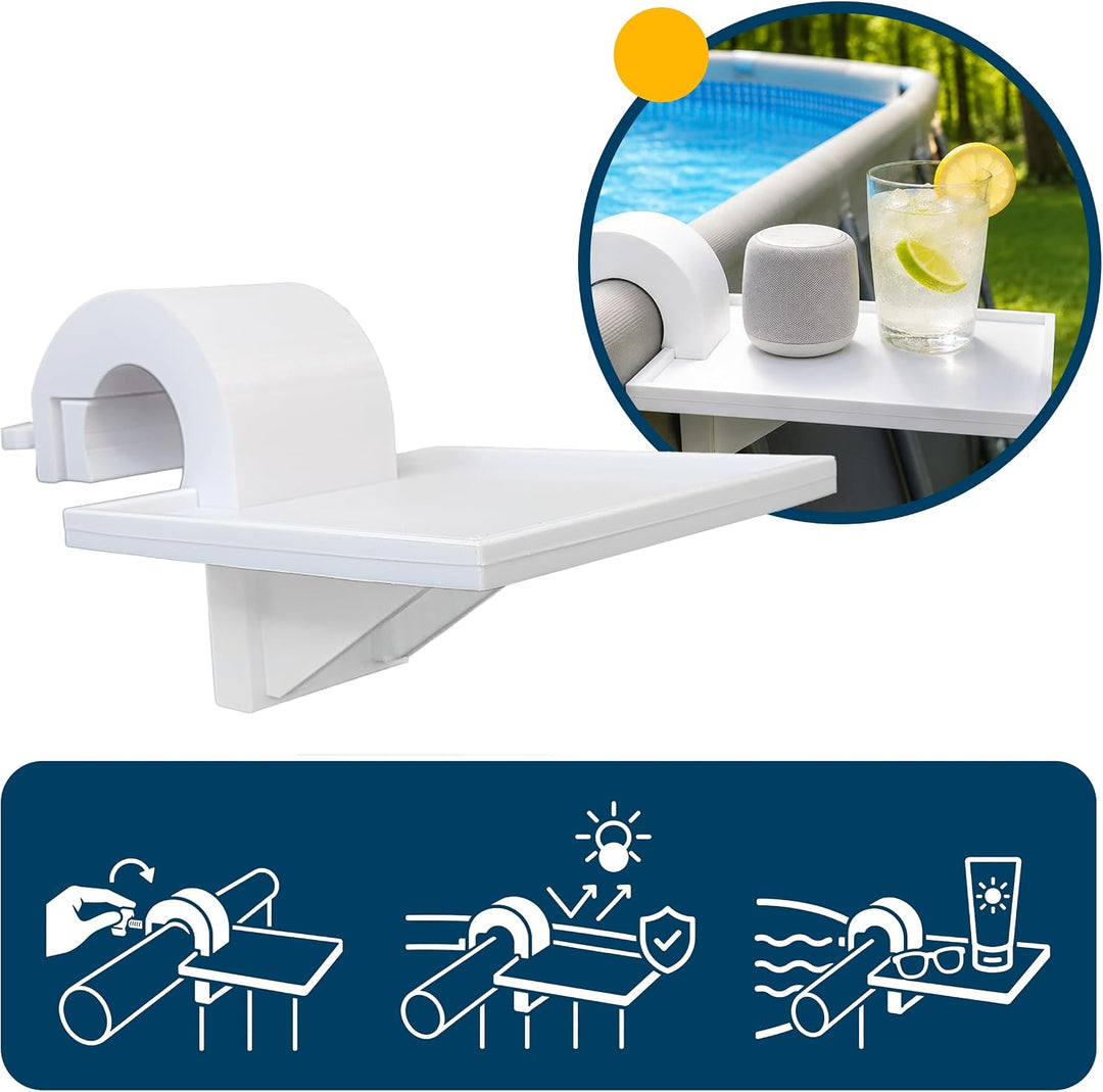 Pool Ablage Tablett für Pool Gestell Wetterfester Organizer mit Getränkehalter für Lautsprecher &amp; Ge