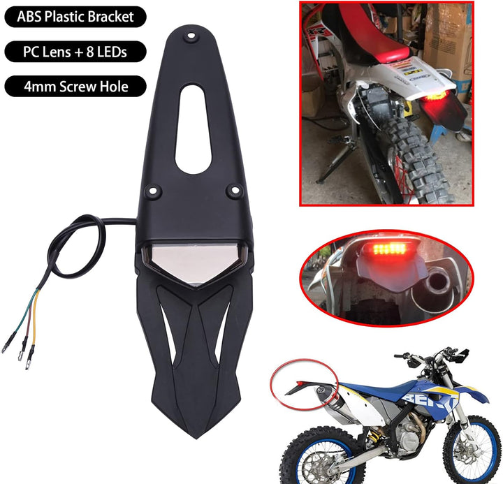 JMTBNO Motorrad Rear Fender Heck Rücklicht mit LED Blinker Licht Motorrad Bremslicht mit Halterung 1