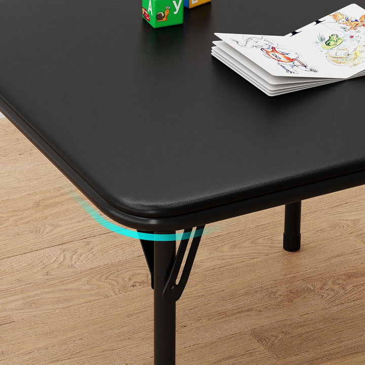 Set aus Tisch und 2 Klappstühlen für Kinder – stabiler Metallrahmen und weiche PU-Kissen – perfekt z