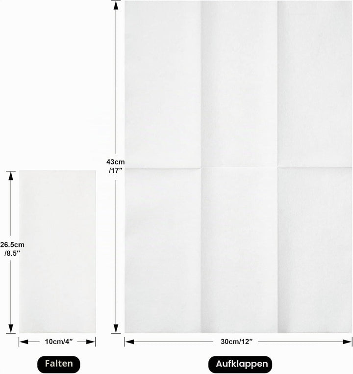 MORGIANA 100 Pack Stoffservietten Weihnachten, Gästehandtücher aus Leinen, Servietten aus Stoffpapie