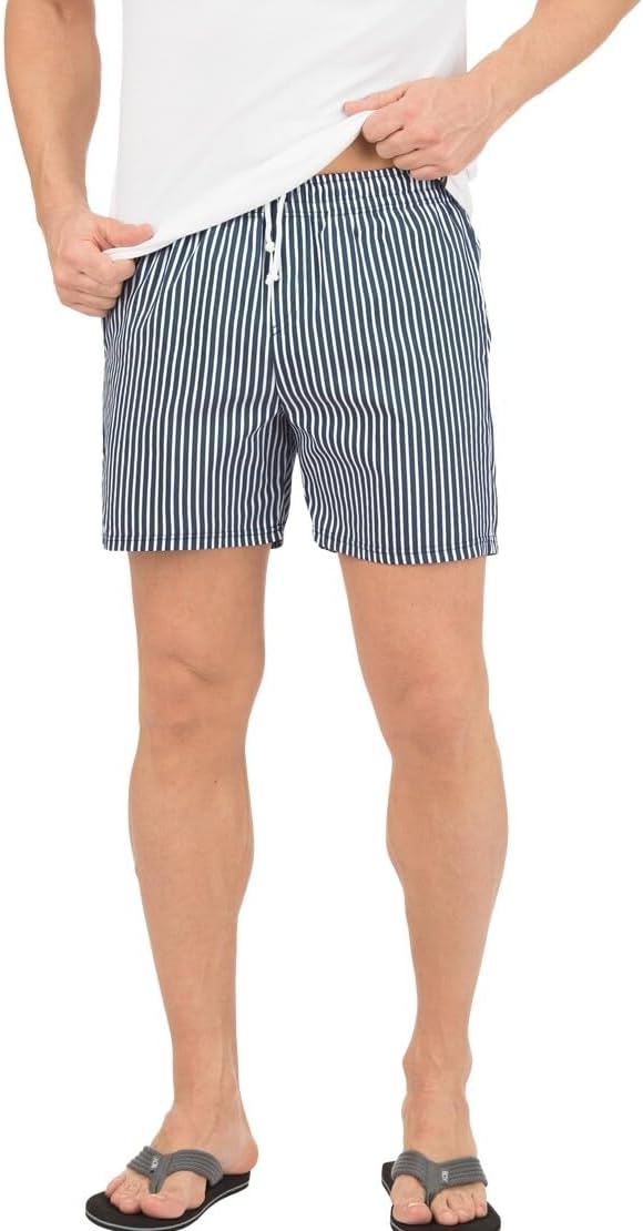 Trigema Herren Bade/Freizeitshorts mit Streifenmuster L Navy, L Navy