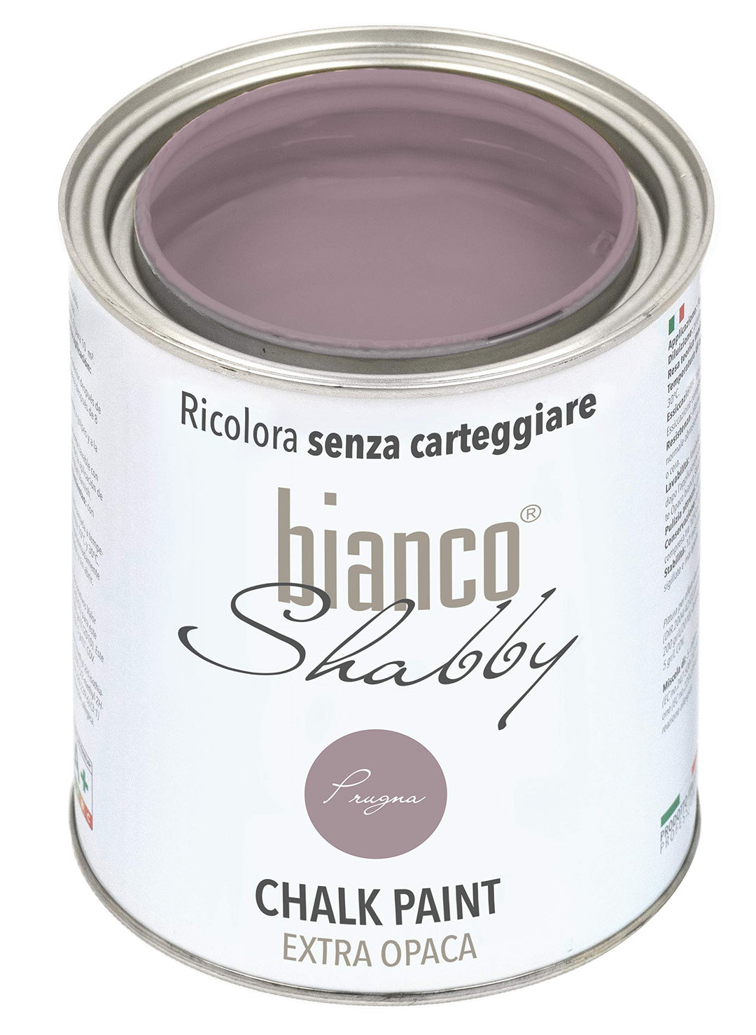 bianco Shabby® Prugna Kreidefarbe Wasserbasis für Alle Oberflächen einfach zu verarbeiten ohne schle