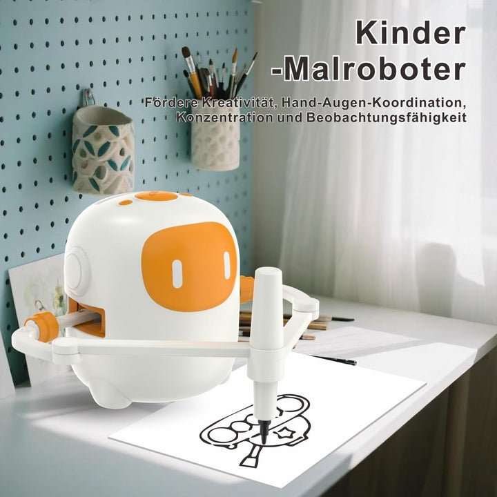 Zeichenroboter für Kinder Drawing Robot mit 150 Karten Interaction&17 Color Pens Malroboter für Kind