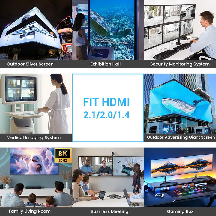 Etseinri 10K 8K 4K HDMI 2.1 Kabel 30M Zertifiziert Ultra High Speed | HDMI-Kabel 48 Gbit/s 4K bei 24