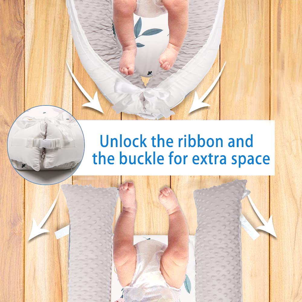 EAQ Babynest Nestchen Baby Weiches Atmungsaktives baby bett Perfekt für Neugeborene Geschenk 100% Ba