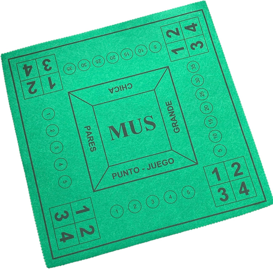 Teppich Karten - Poker Matte - Poker Spiel - Faltbare Matte Reise Poker - Reise Karten (Mus) Grün (M