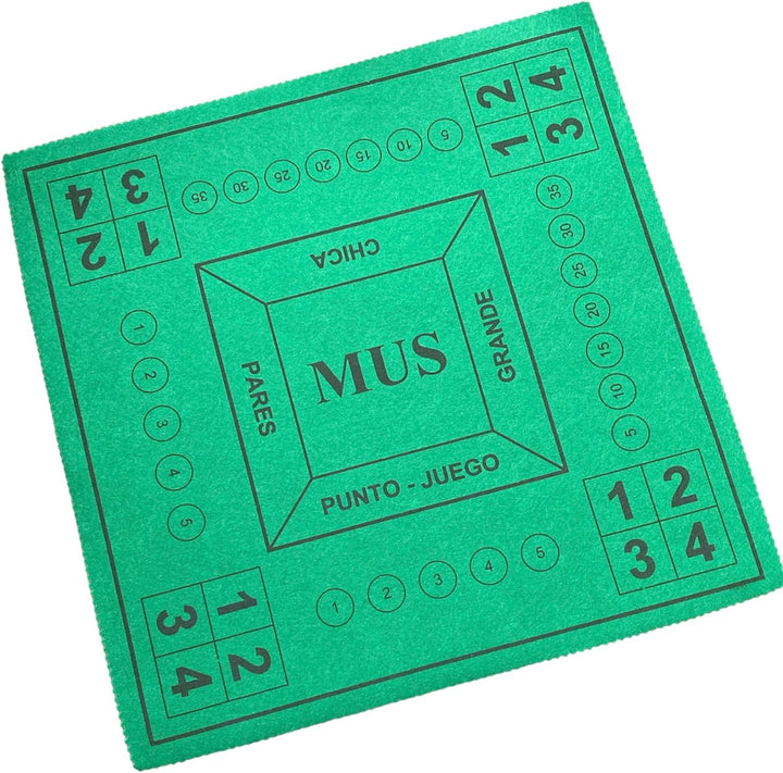 Teppich Karten - Poker Matte - Poker Spiel - Faltbare Matte Reise Poker - Reise Karten (Mus) Grün (M