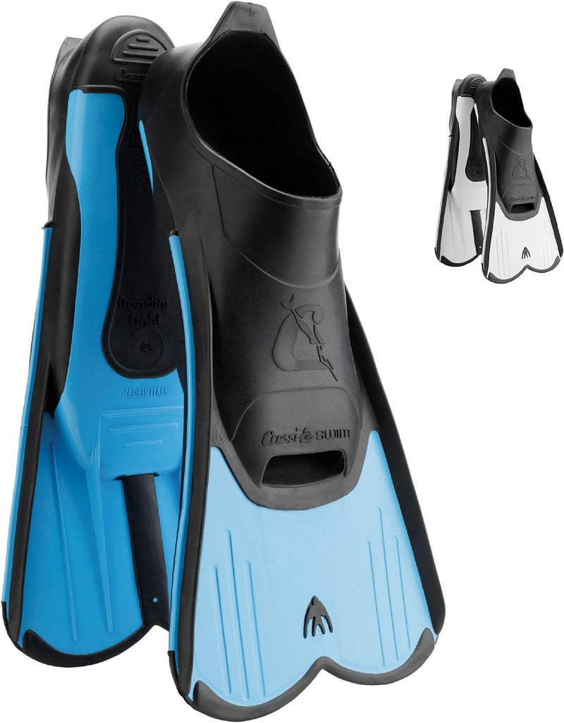 Cressi Light Fins-Kurze Flossen Zum Schnorcheln Schwimmen, Wassertraining, Verfügbar für 33/34 Blau/