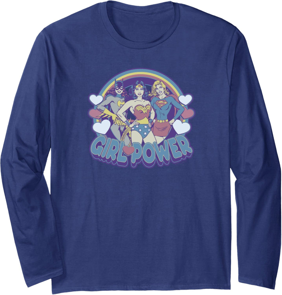 Justice League Retro Girl Power Langarmshirt