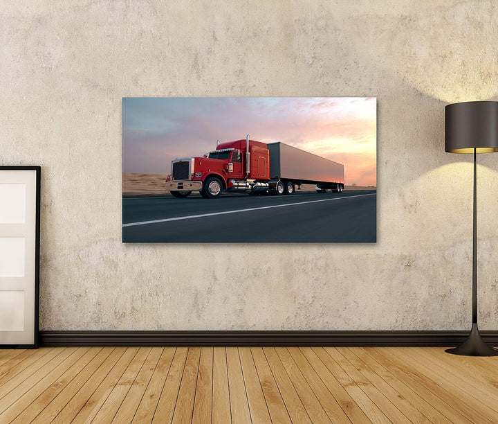 islandburner Bild auf Leinwand Lkw Auf Der Strasse Während Des Tages Bilder Wandbilder Poster, Leinw