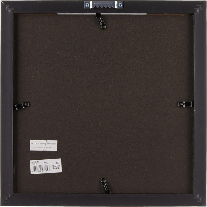 Lawrence Frames Black Shadow Box Tickethalter, 25,4 x 25,4 cm Schwarz, Schwarz