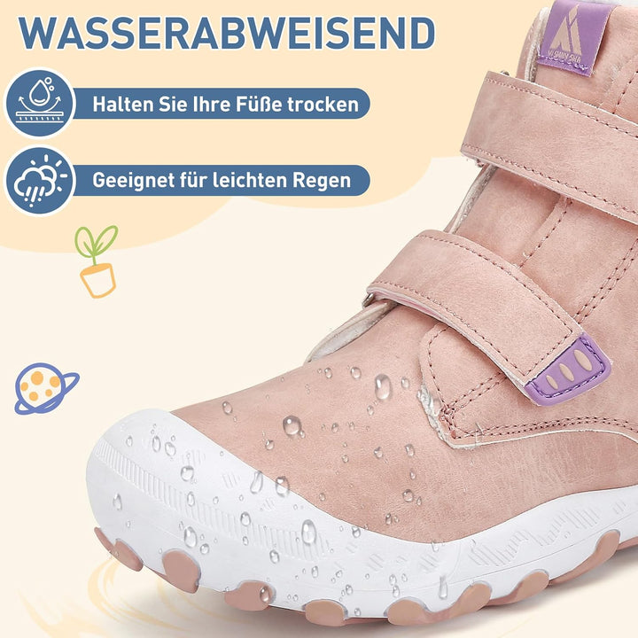 Mishansha Kinder Winterschuhe Mädchen Winterstiefel Warm Schneestiefel Gefüttert Boots Wasserdicht 2