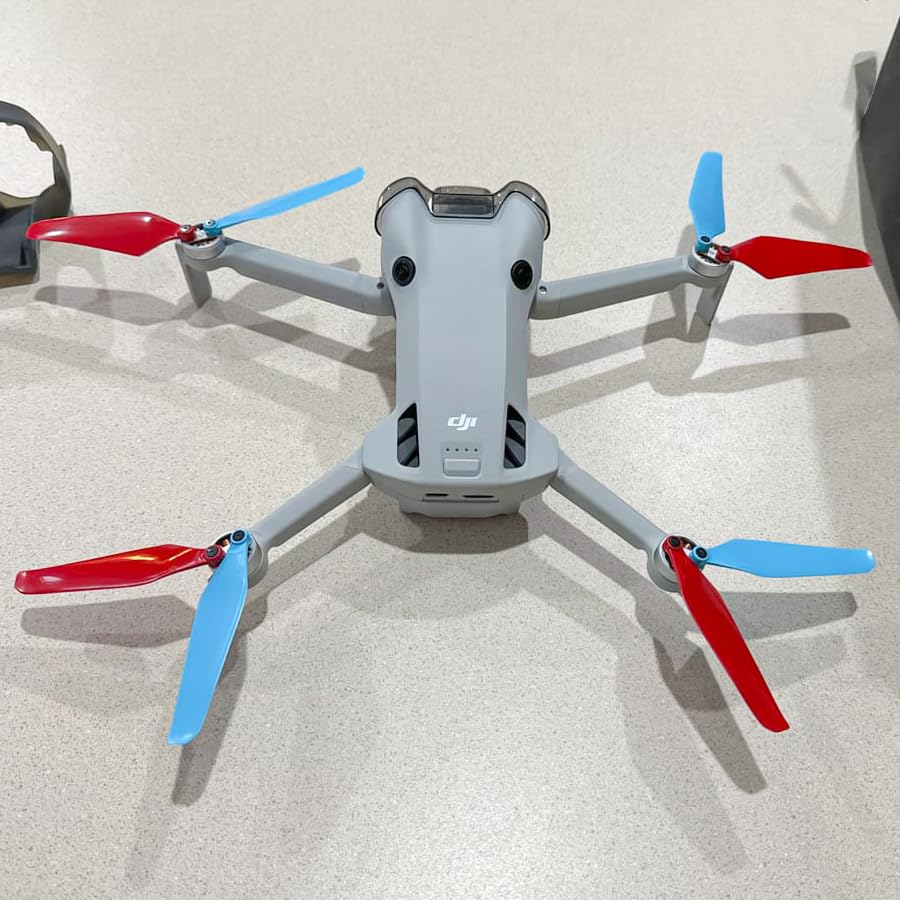 Master Airscrew Super Stealth Propeller für DJI Mini 4 Pro &amp; Mini 3 Pro - Rot, 4 Propeller im Set, R