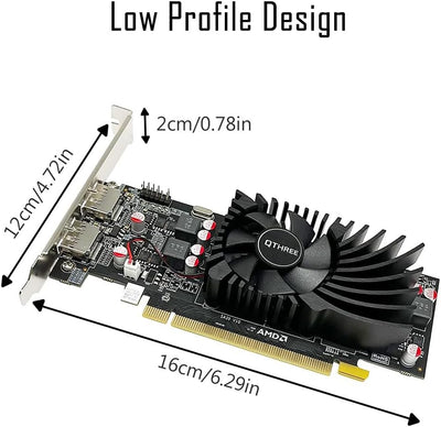 QTHREE Radeon R7 240 Grafikkarte, 2G, D5, 128-bit, 2X HDMI, PCI-Express x8 3.0, Grafikkarte für PC,