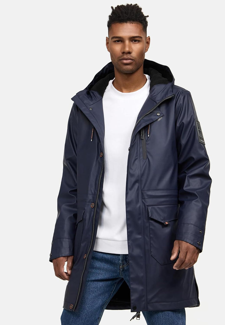 STONE HARBOUR Warmer Regenponcho gefütterter Regenmantel wasserdicht mit innenliegendem Tragegurt un