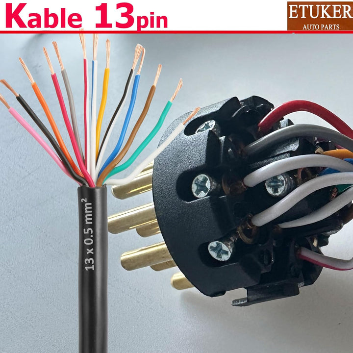 Anhänger Verlängerungskabel 13 Adrig Max.1.9M,13 auf 13 Adapter Anhänger Verlängerung Kabelverbinder