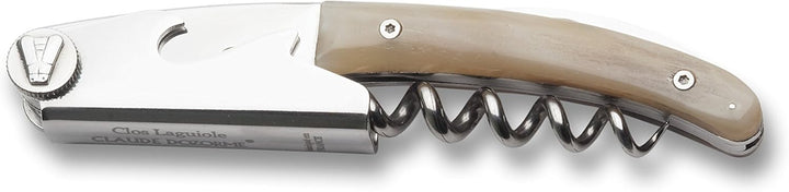 Claude Dozorme Laguiole Messer mit Horngriff, Flaschen√∂ffner, Kapselschneider, Konischer Kerzendoch